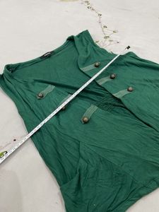 Green Sleeveless Top