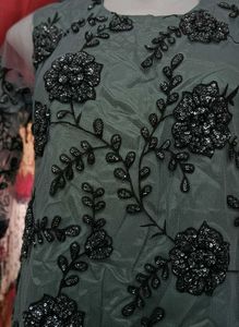 Elegant Grey stone work kurti