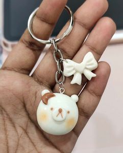 Cute Bear Keychain with Bow 🐻🌸🎀