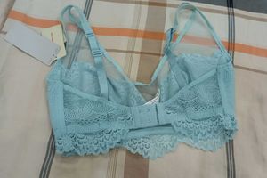 New Sky Blue Lace Branded Bra...32G