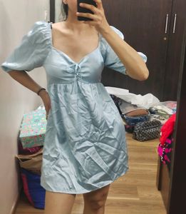 New Party Shimmery Blue Dress