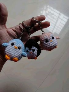 Cute Three Pingu Keychain 🗝️