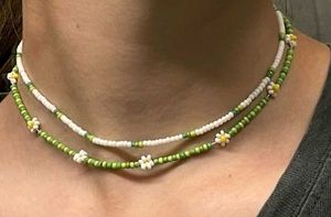 Daisy Beaded Necklaces💙