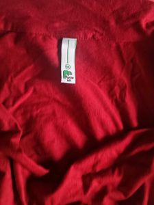 RED tie up cowl top