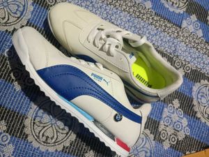 Puma Roma White & Blue Sneakers