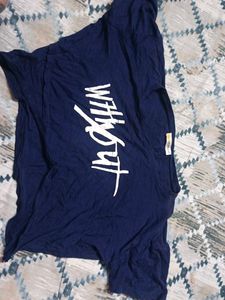 Navy Blue Crop Top