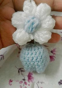 Flower Crochet Keychain