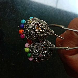 A beautiful pair of jhumkas