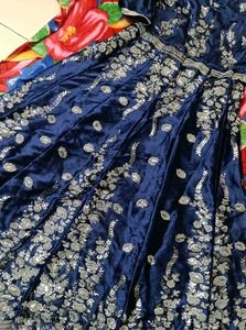 Satin Embroidery Anarkali Kurta