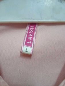 Blush Pink Zip-Up Polo Dress