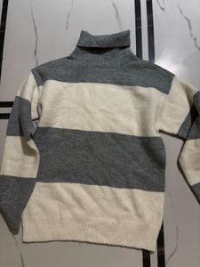 Striped Turtleneck Sweater