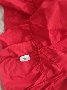 Red Ruffled Top
