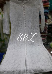 White Chicken Kari Kurta.🤍