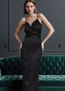 Elegant Black Maxi Slip Dress