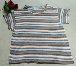 Crop  Zara Essentials Striped T-shirt