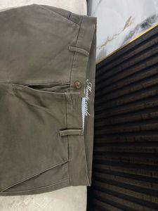 Beige Green Trouser
