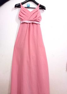 Sleeveless Pink Maxi Glown