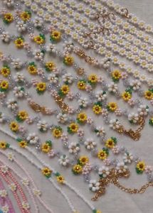 Daisy Flower Necklace &amp; Bracelet