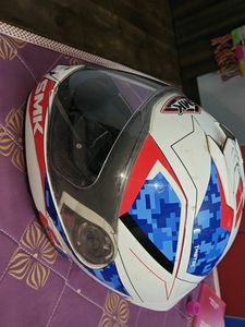 SMK FULLFACE MOTORCYCLE HELMET XL WHITE