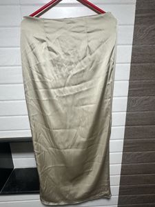 Zara Satin Gathered Skirt