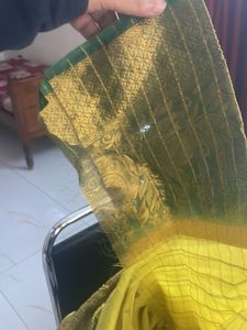 Yellow Organza Ethnic Gown