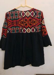 Tunic Black And Multicolour.