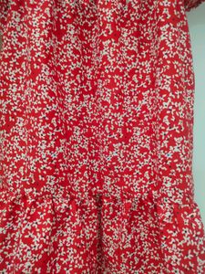 Red Floral Mini Dress❤️