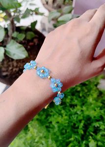 Light Blue Floral Bracelet
