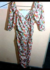 Floral Print Mini Bodycon Dress