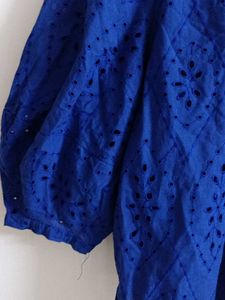 Blue Embroidered HaqobaTop