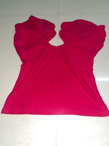 Pink Puff Sleeve Top