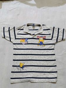 Minions Striped Polo T-shirt