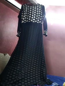 Polka Dot Black And White Gown