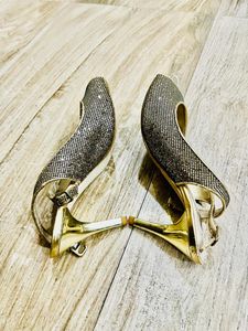 Vintage Keds Gold Slingback Heels