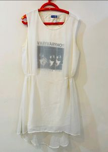Trendy Offwhite Top/ Short Dress