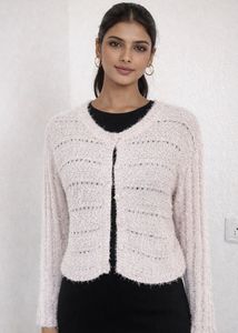 Cute Fuzzy Cardigan