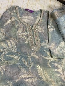 Elegant Kurta Set with organza duptta