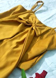 Mustard Bow Tie Tank Top