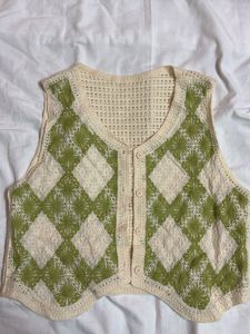 Crochet Knit Vest