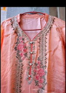 Shiny Silky Embroidery Kurta
