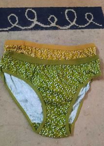 2 Printed Cotton Briefs Size- L