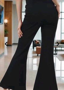 Black Flared Leg Trousers