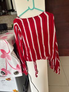 Striped Button-Down Top