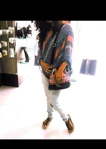 blue kaftan top