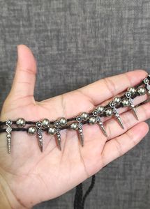 Silver Oxidized Choker