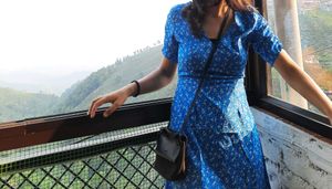 Blue Anchor Print Dress