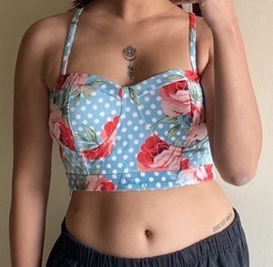 Blue Polka Dot Bralette
