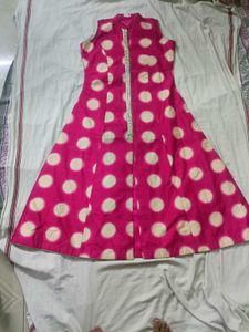 Pink Polka Dot Kurta