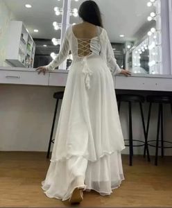 White Georgette Sharara Set