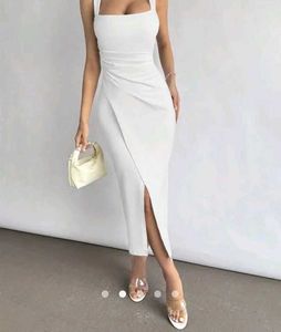 Elegant White Midi Dress